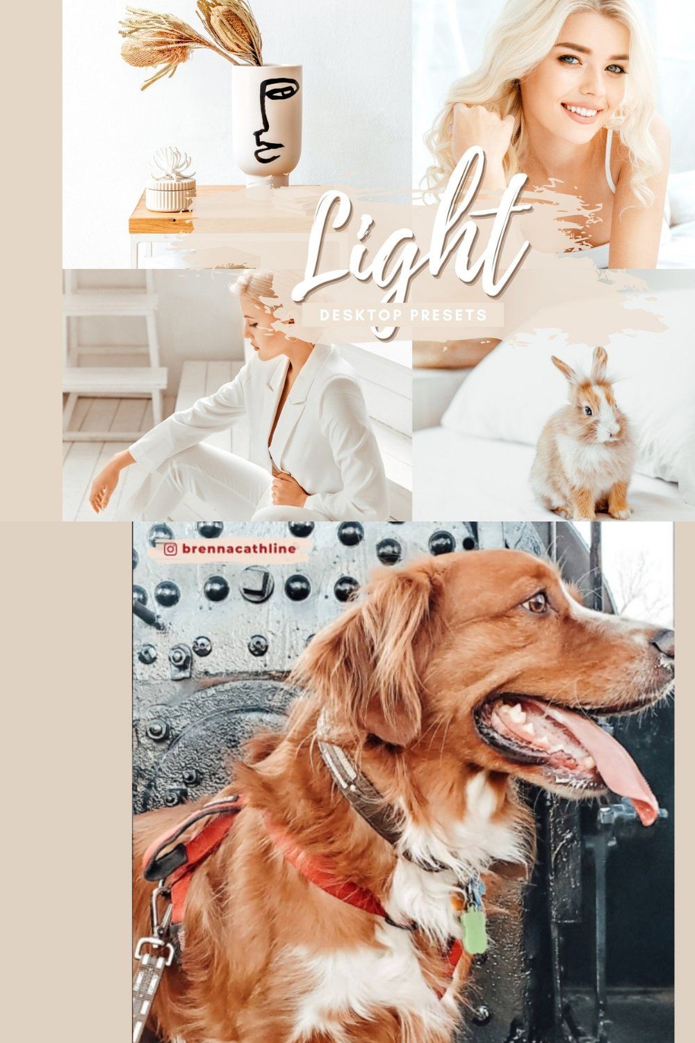 LIGHT Desktop Lightroom Presets pinterest preview image.