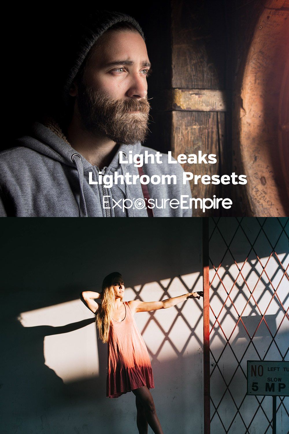 Light Leaks Lightroom Presets pinterest preview image.