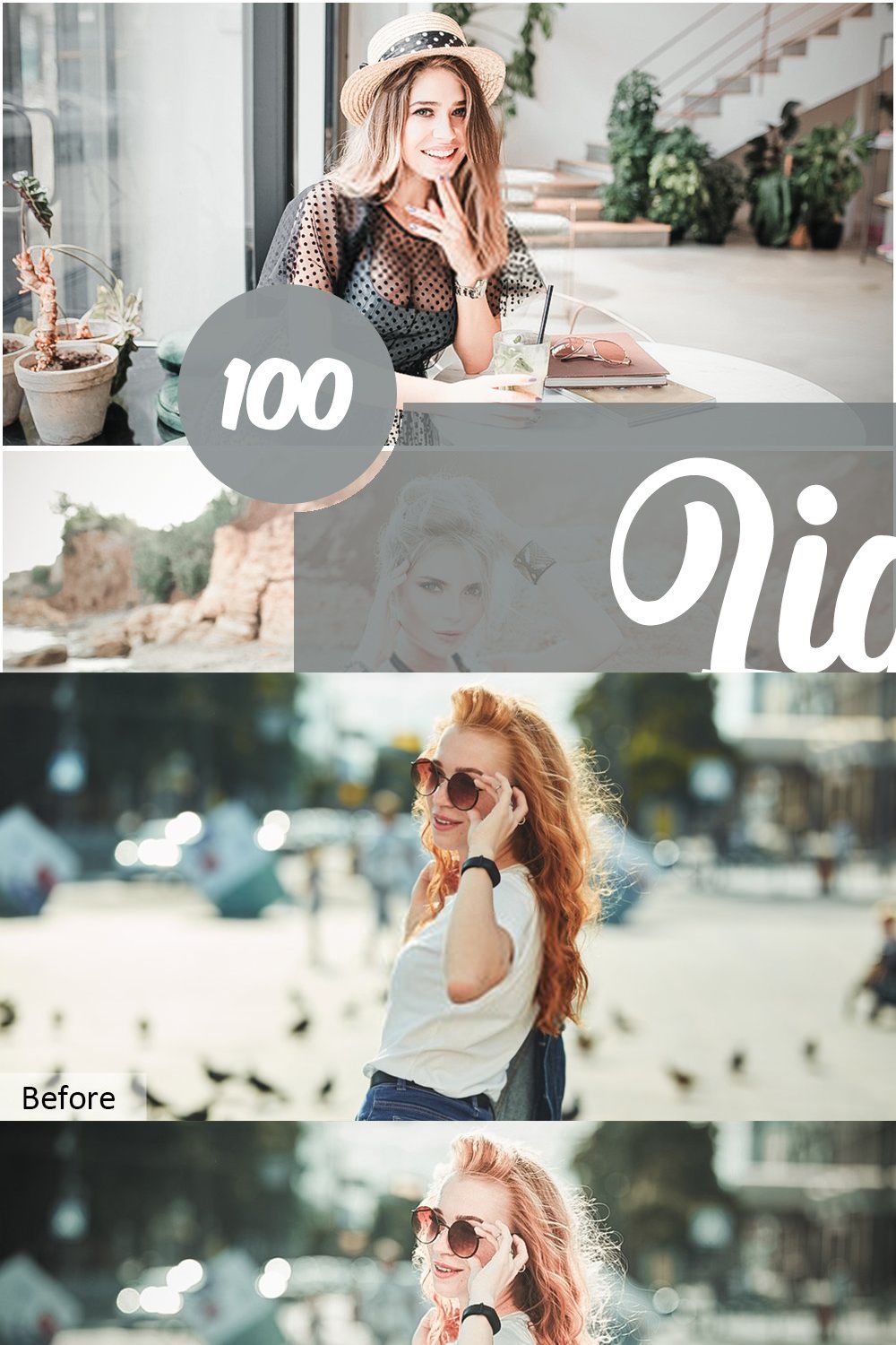 Light Photoshop Actions pinterest preview image.