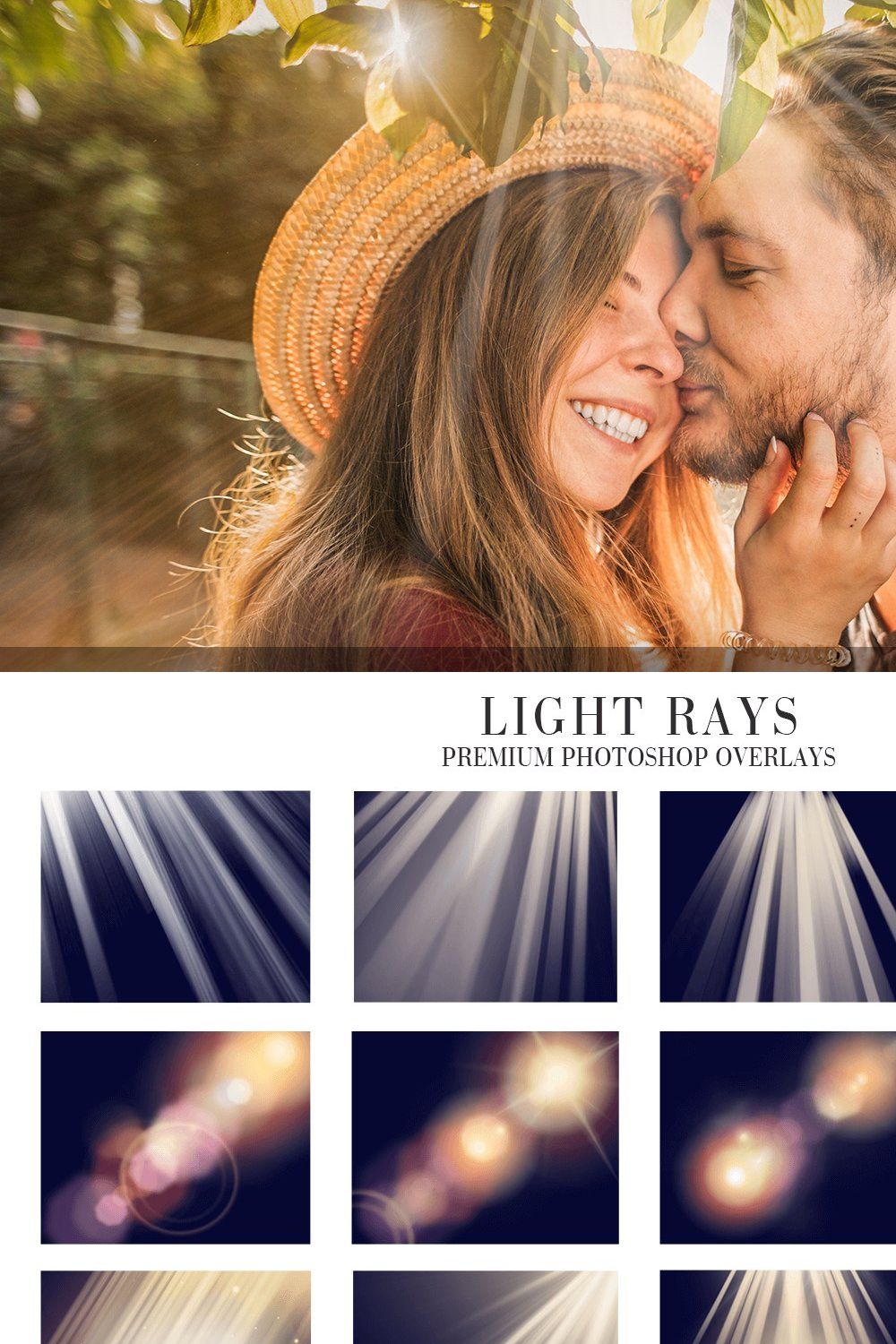 Light Rays Overlays Photoshop pinterest preview image.