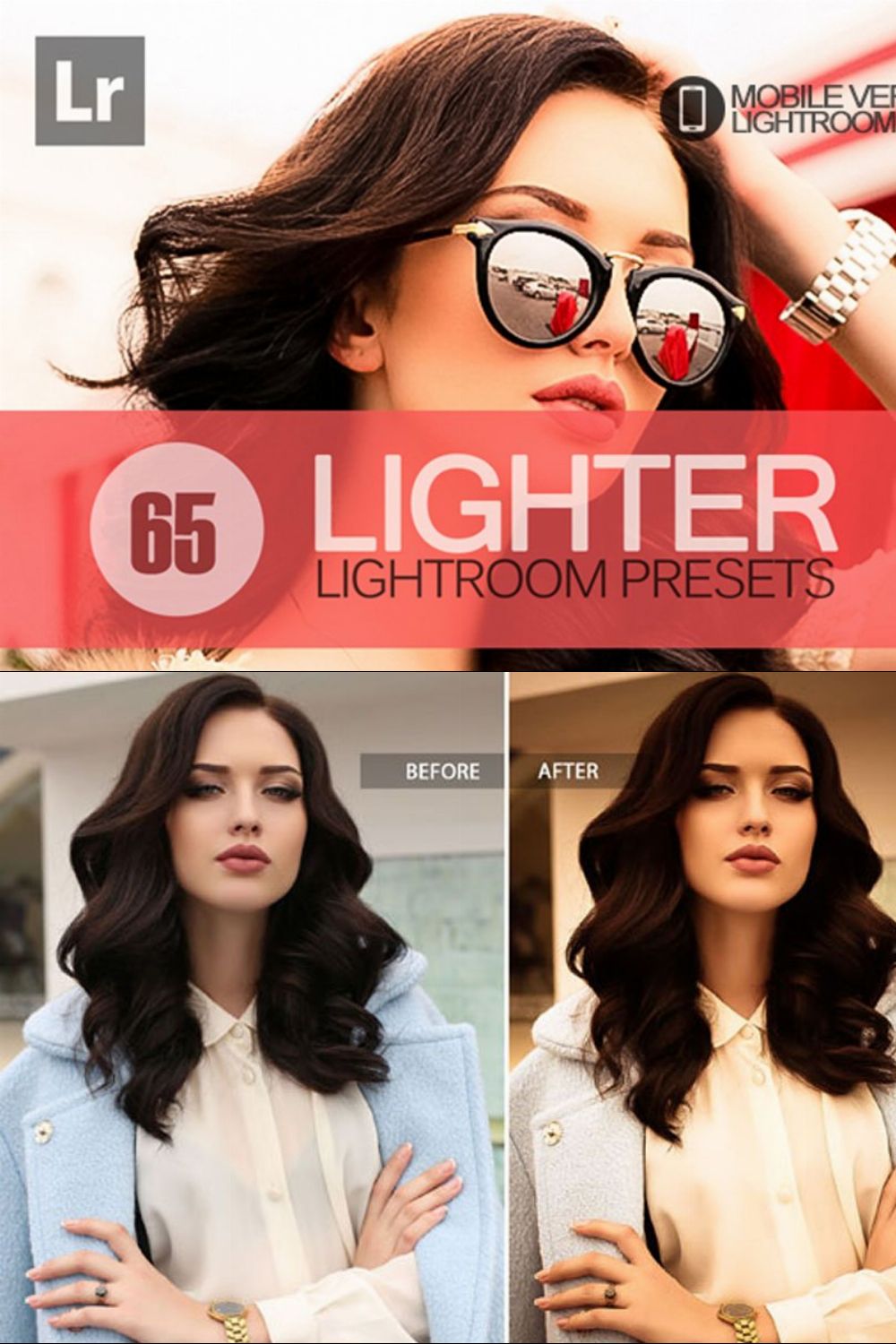 Lighter Lightroom Mobile Presets pinterest preview image.