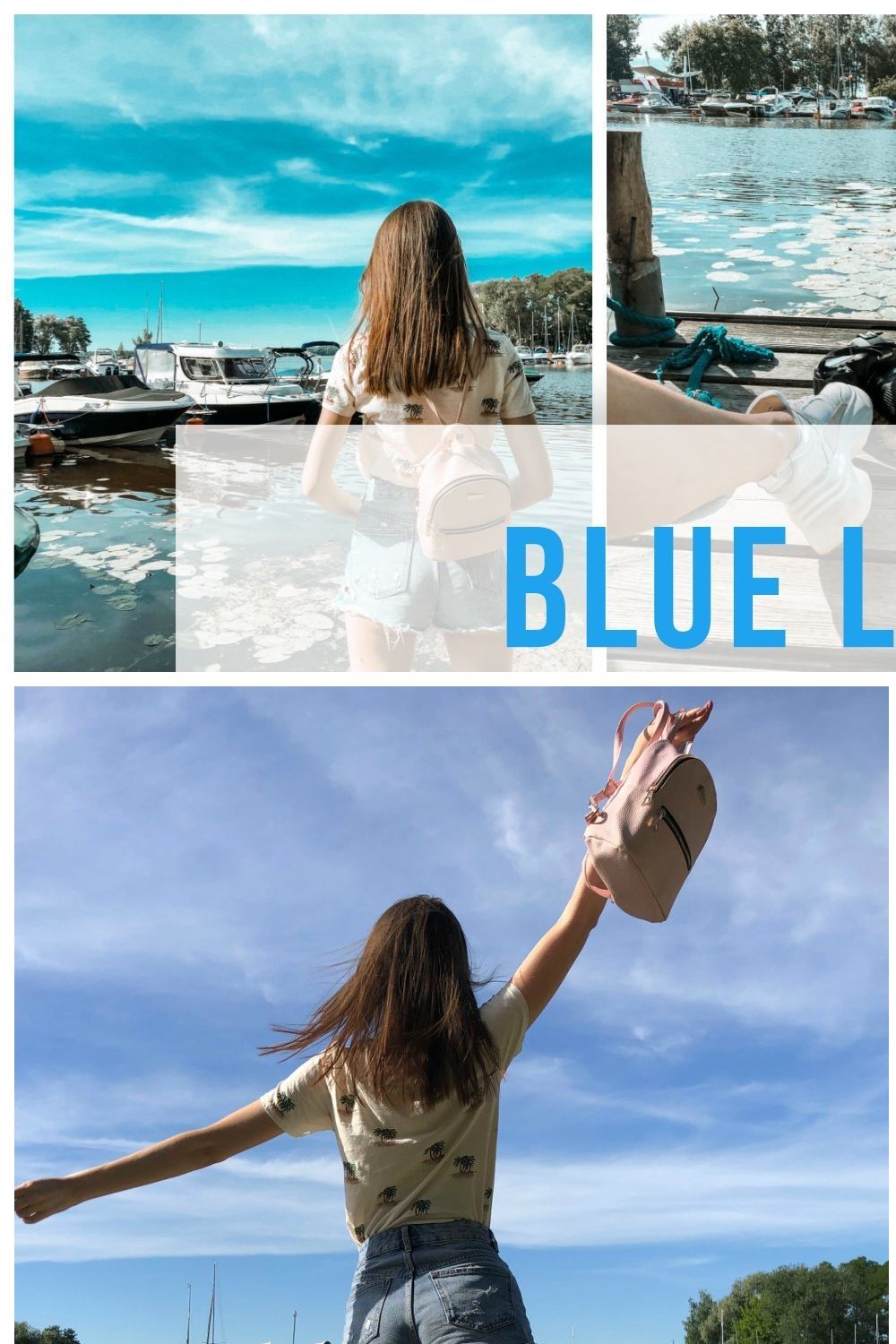 Lightroom Mobile Preset Blue lagoon pinterest preview image.