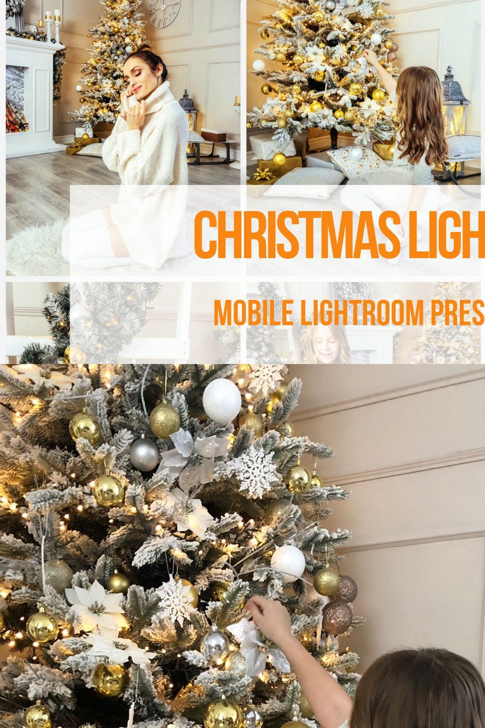 Lightroom Mobile Preset Christmas pinterest preview image.