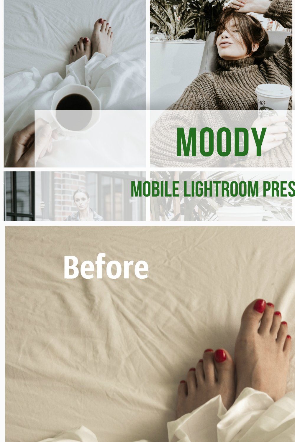 Lightroom Mobile Preset Moody pinterest preview image.
