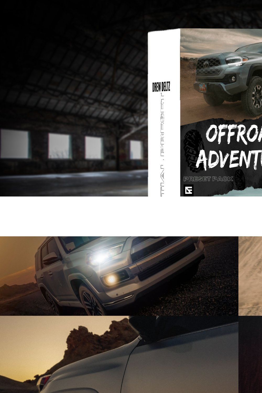 Lightroom Offroad Adventure Presets pinterest preview image.