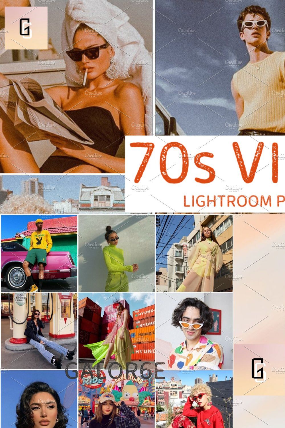 Lightroom Preset 70s VIBE by GALOR6E pinterest preview image.
