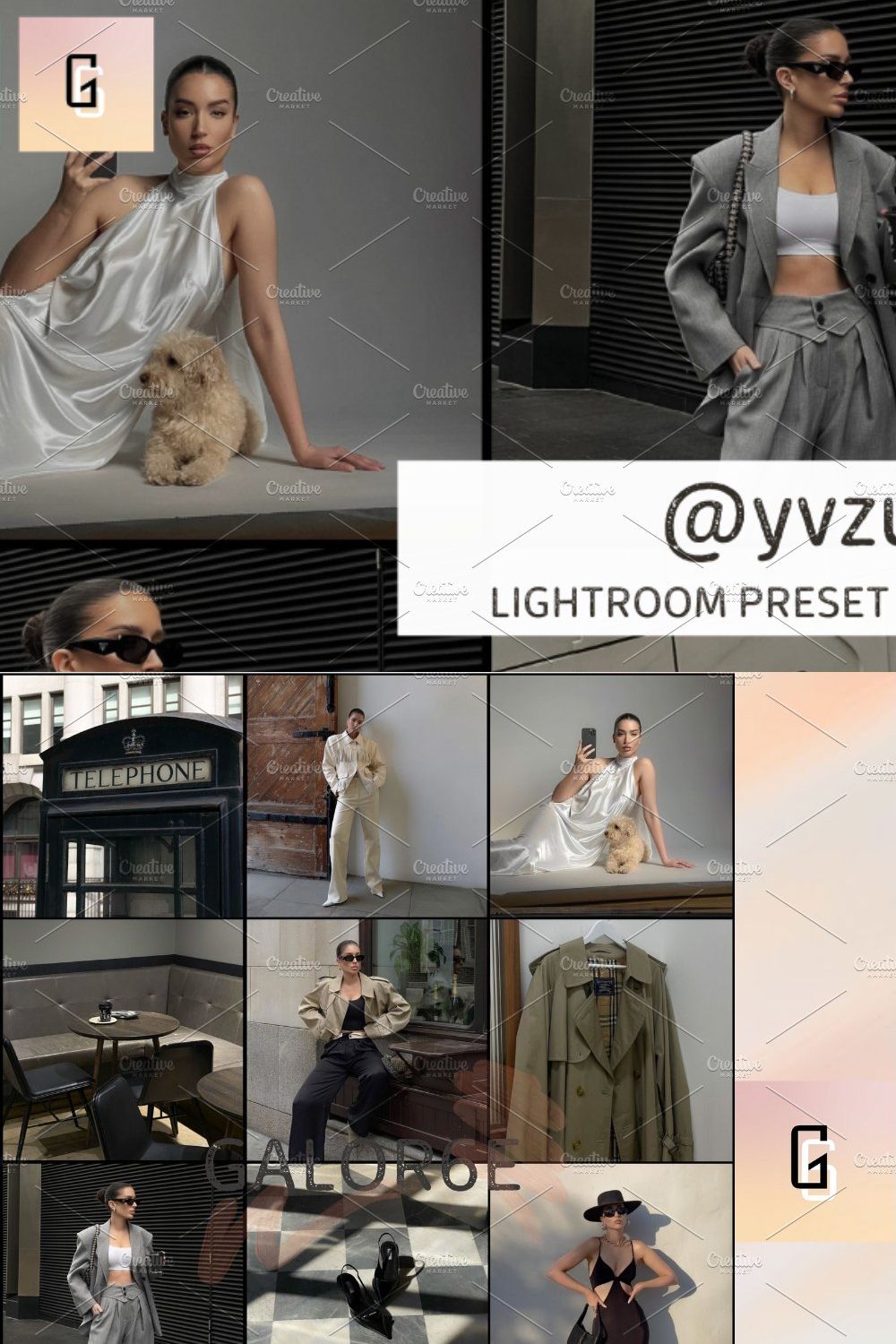 Lightroom Preset @yvzux by GALOR6E pinterest preview image.