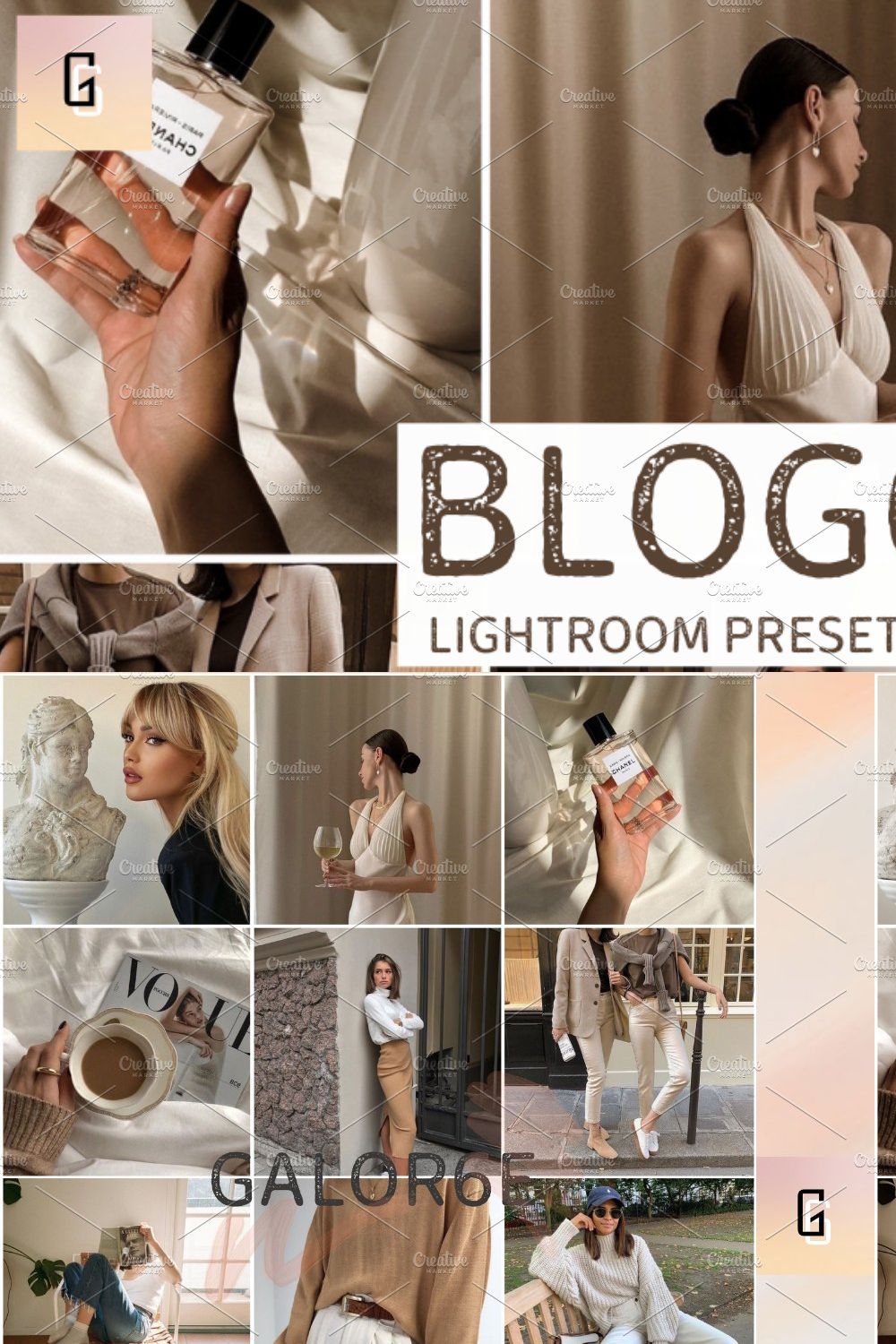 Lightroom Preset BLOGGER by GALOR6E pinterest preview image.