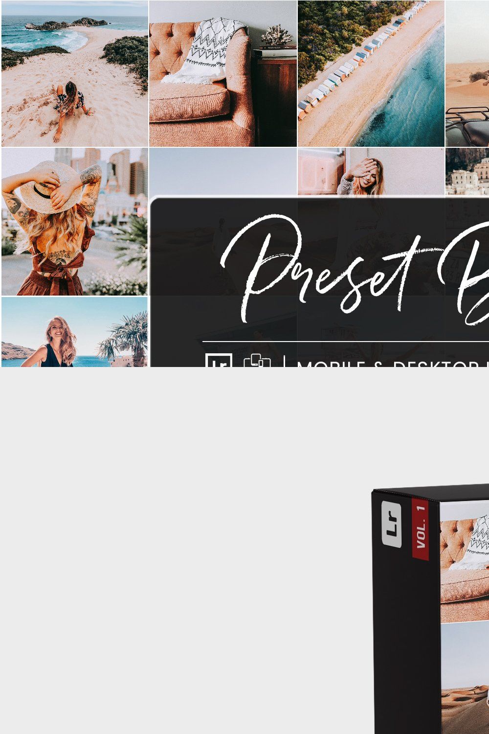 LIGHTROOM PRESET BUNDLE pinterest preview image.