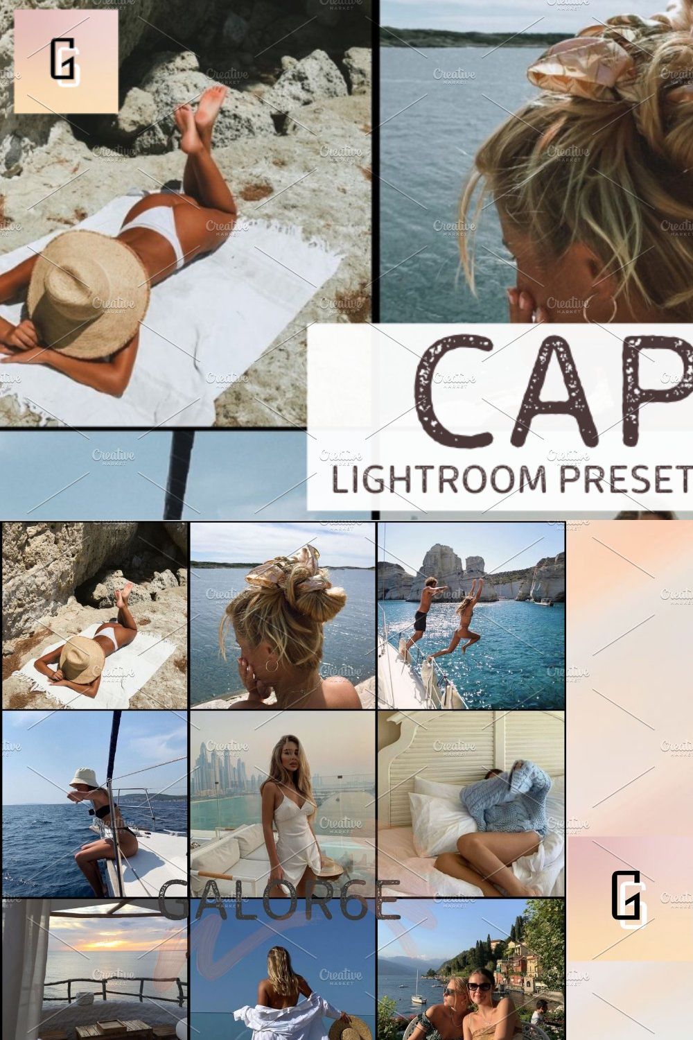 Lightroom Preset CAPRI by GALOR6E pinterest preview image.