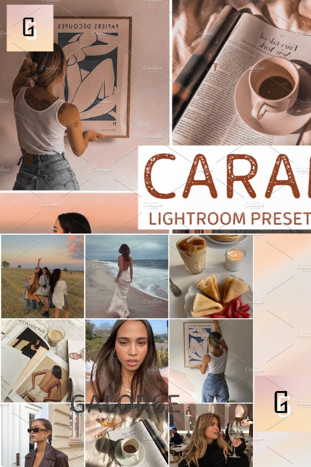 Lightroom Preset CARAMEL by GALOR6E pinterest preview image.