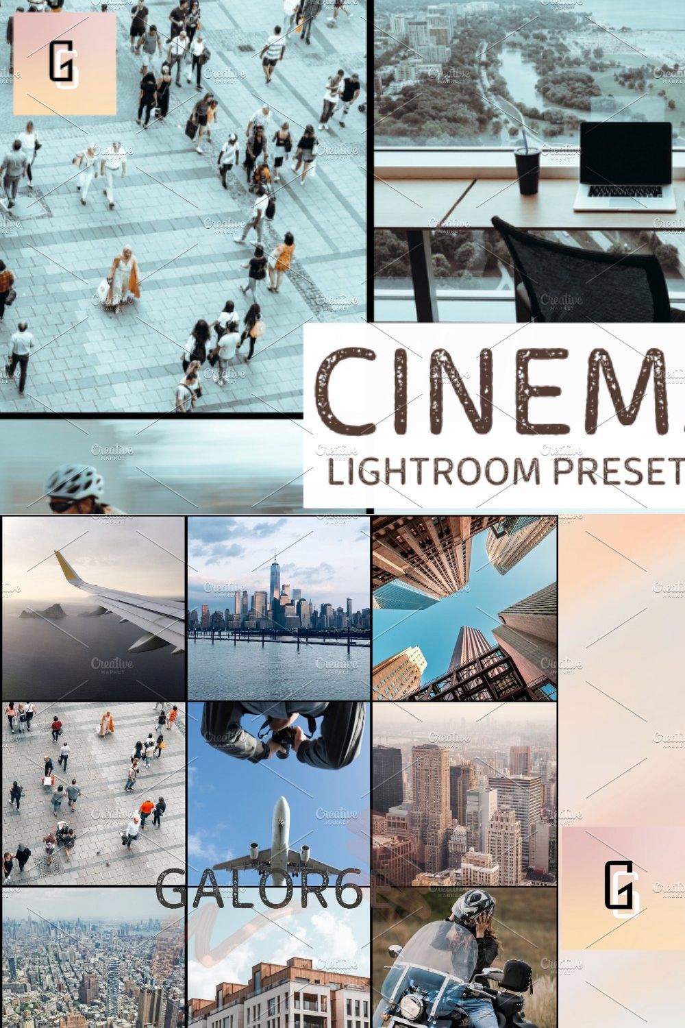 Lightroom Preset CINEMATIC - GALOR6E pinterest preview image.