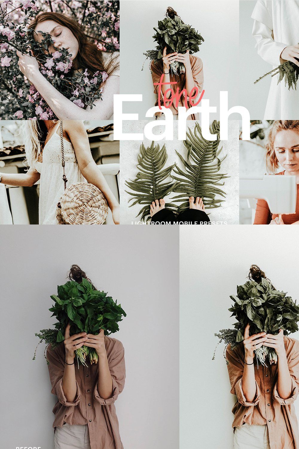 Lightroom Preset-Earth Tone Theme pinterest preview image.