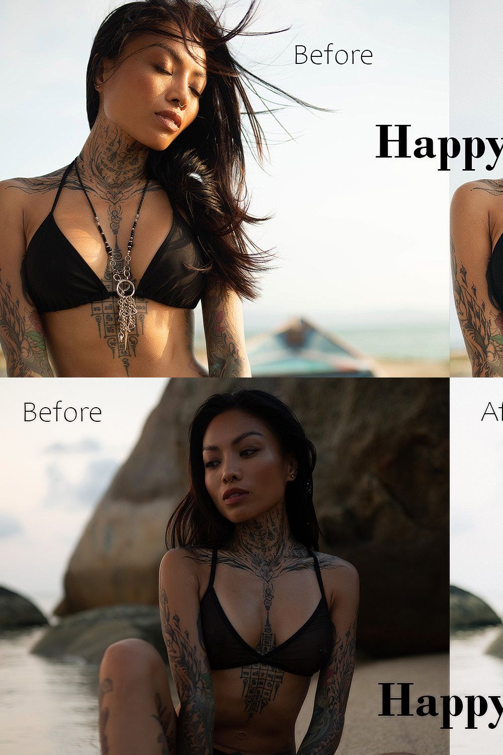 Lightroom preset "Happy" pinterest preview image.