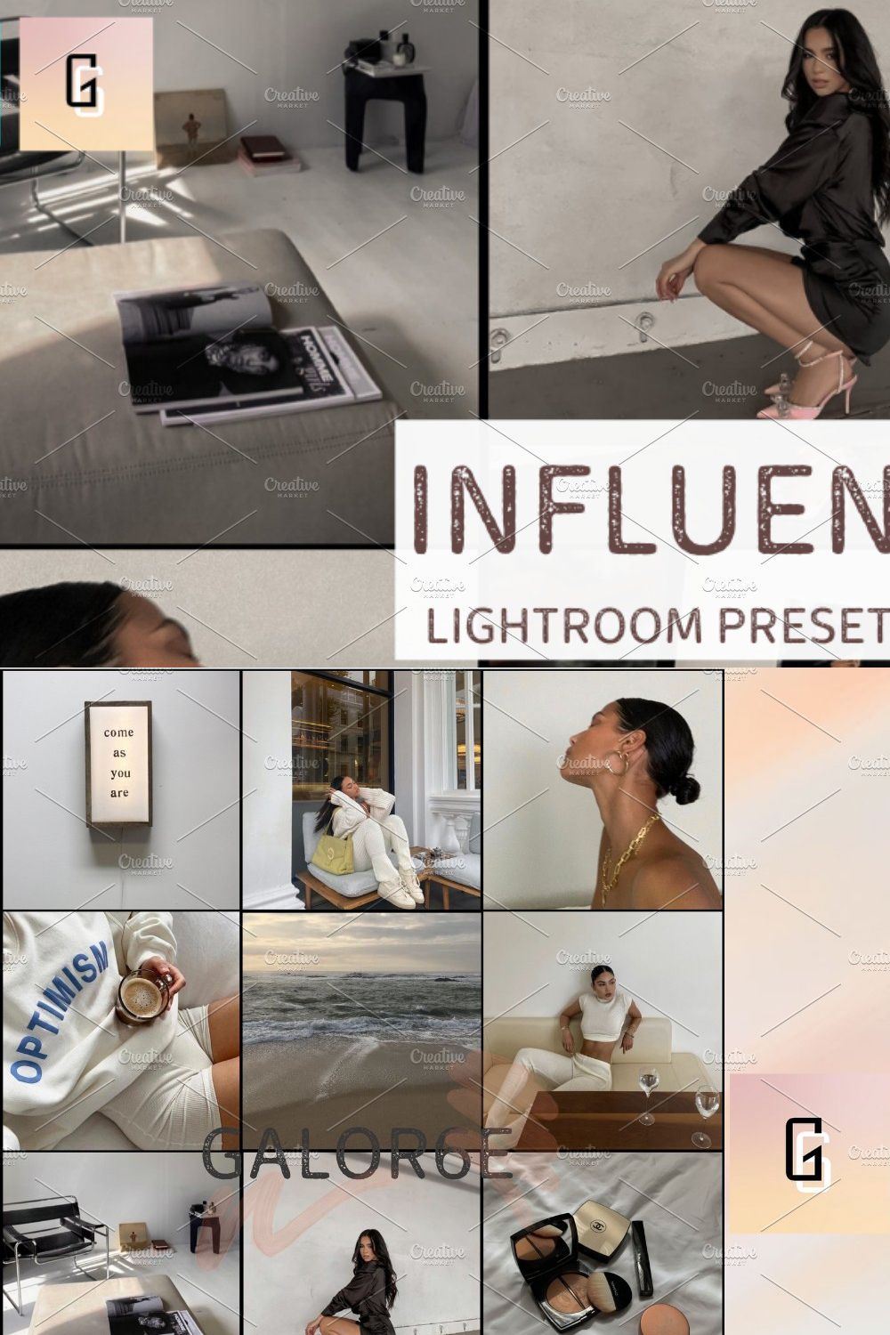 Lightroom Preset INFLUENCER GALOR6E pinterest preview image.