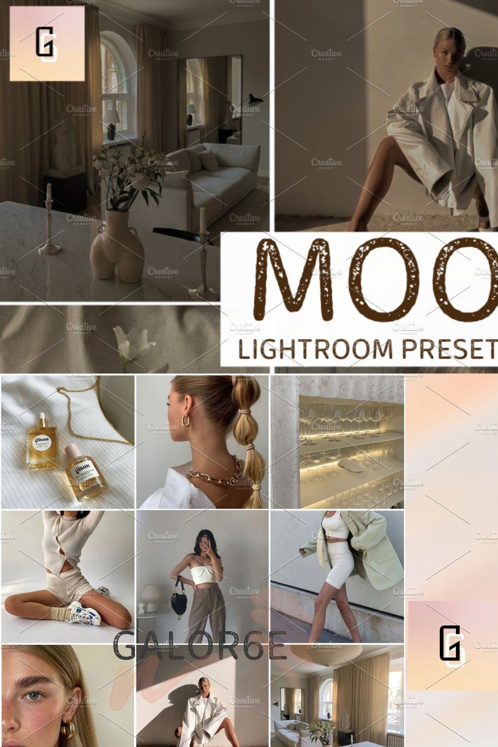 Lightroom Preset MOODY by GALOR6E pinterest preview image.