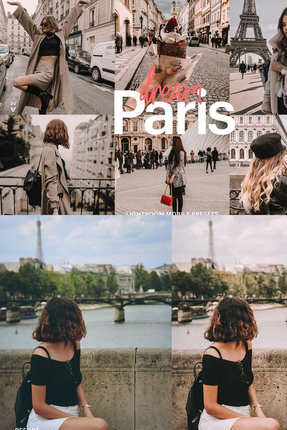 Lightroom Preset-Paris Dream pinterest preview image.