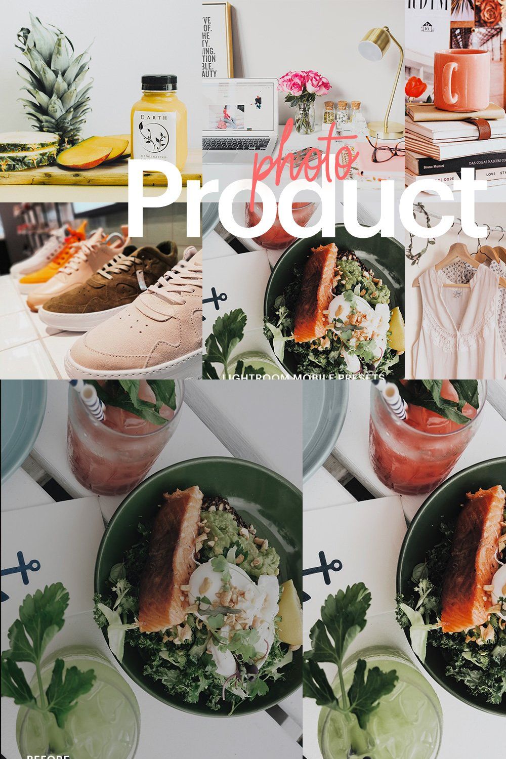 Lightroom Preset-Photo Product Theme pinterest preview image.