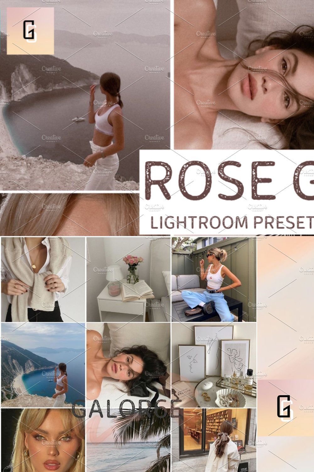 Lightroom Preset ROSE GOLD - GALOR6E pinterest preview image.