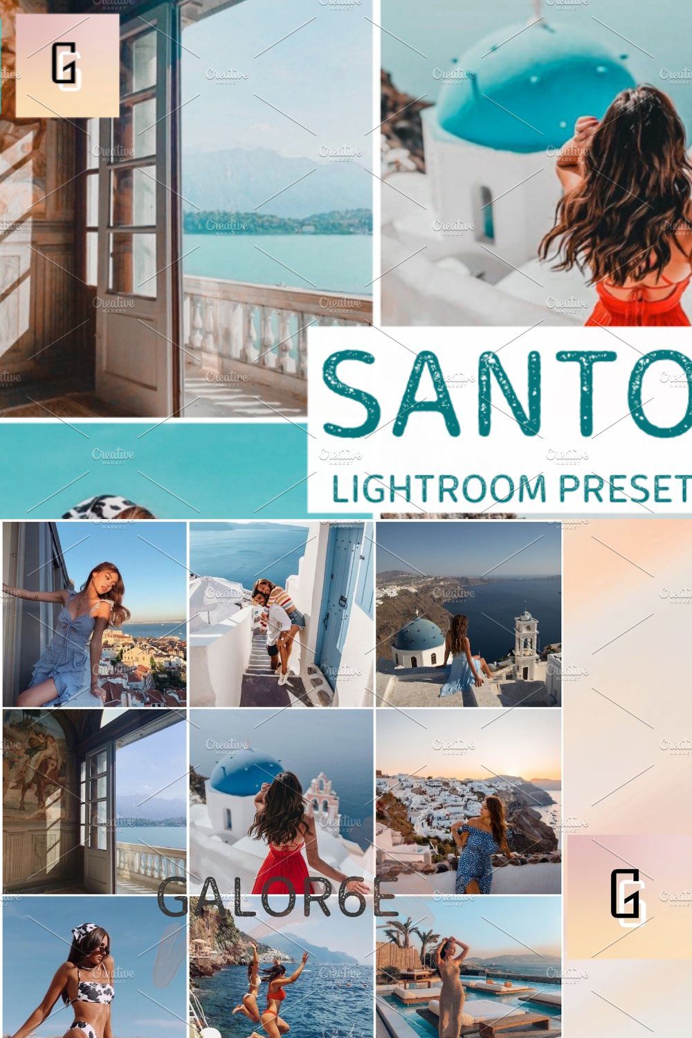 Lightroom Preset SANTORINI - GALOR6E pinterest preview image.