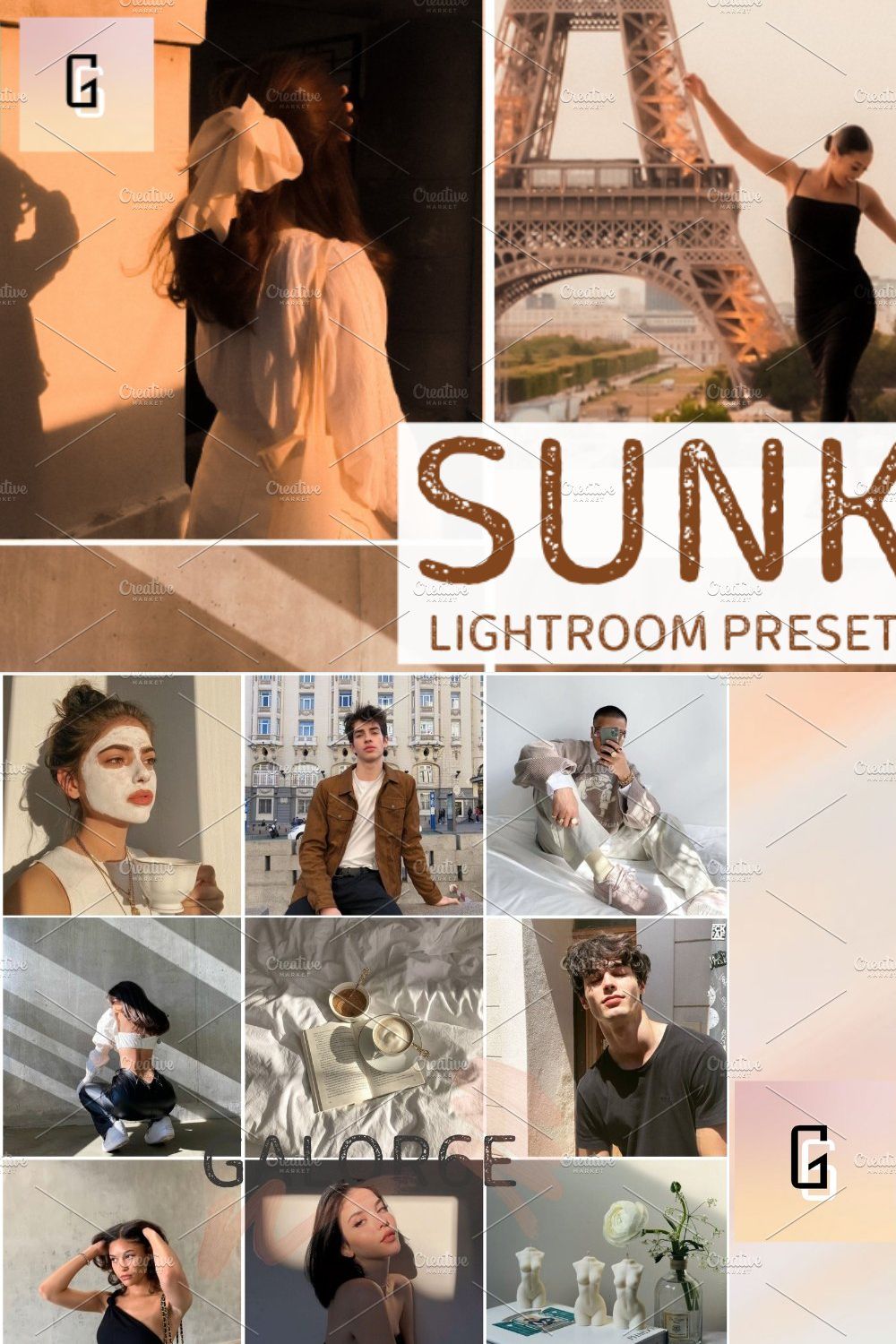 Lightroom Preset SUNKISS by GALOR6E pinterest preview image.