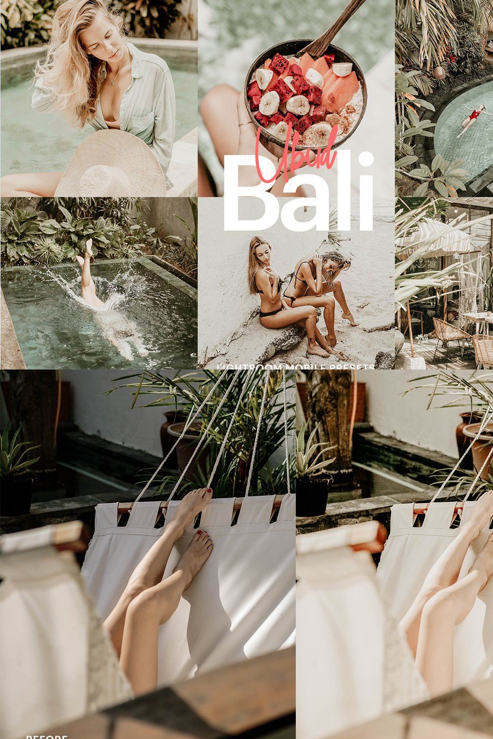 Lightroom Preset-Ubud Bali Theme pinterest preview image.