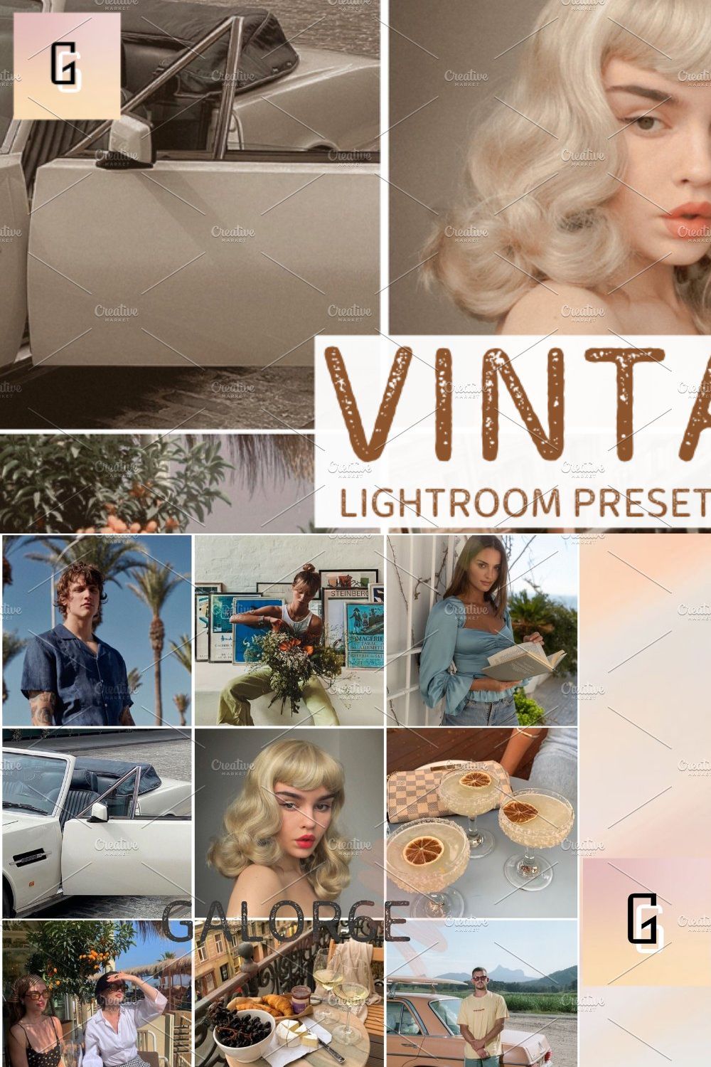 Lightroom Preset VINTAGE by GALOR6E pinterest preview image.