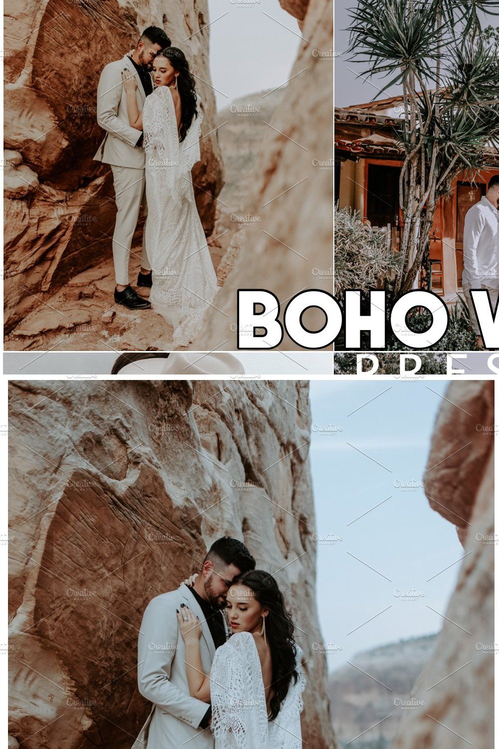 LIGHTROOM PRESETS BOHO WEDDING pinterest preview image.