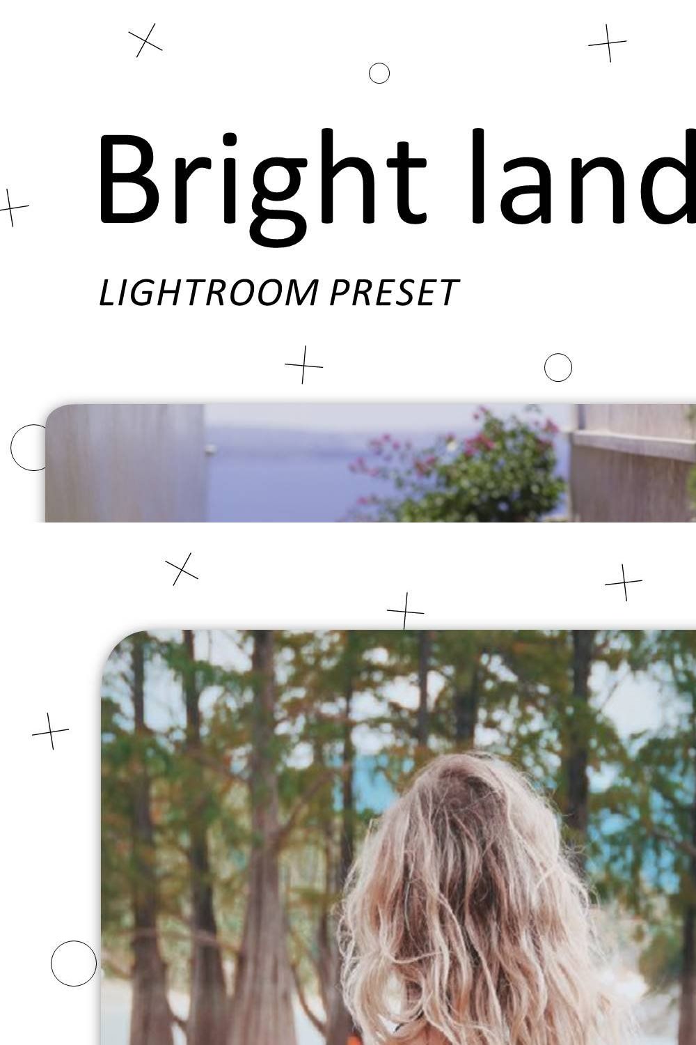 Lightroom Presets - Bright Landscape pinterest preview image.