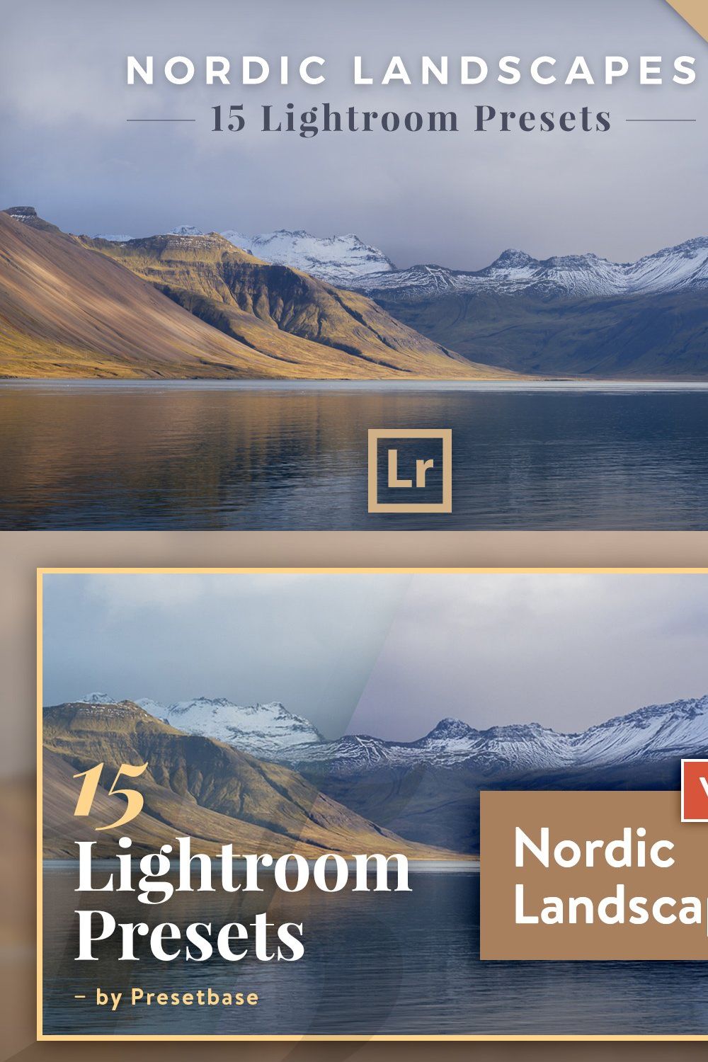 Lightroom Presets: Nordic Landscapes pinterest preview image.