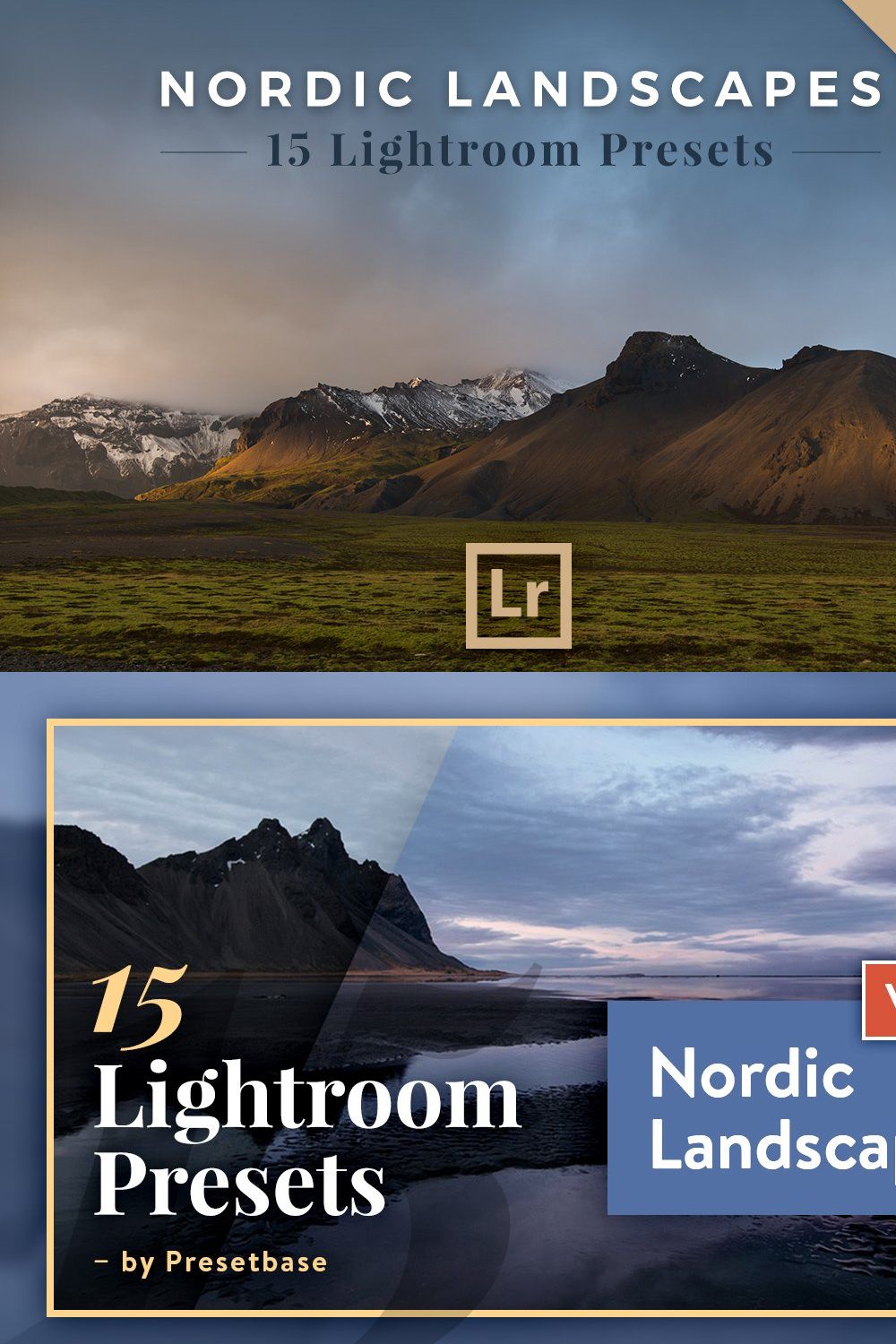 Lightroom Presets: Nordic Landscapes pinterest preview image.