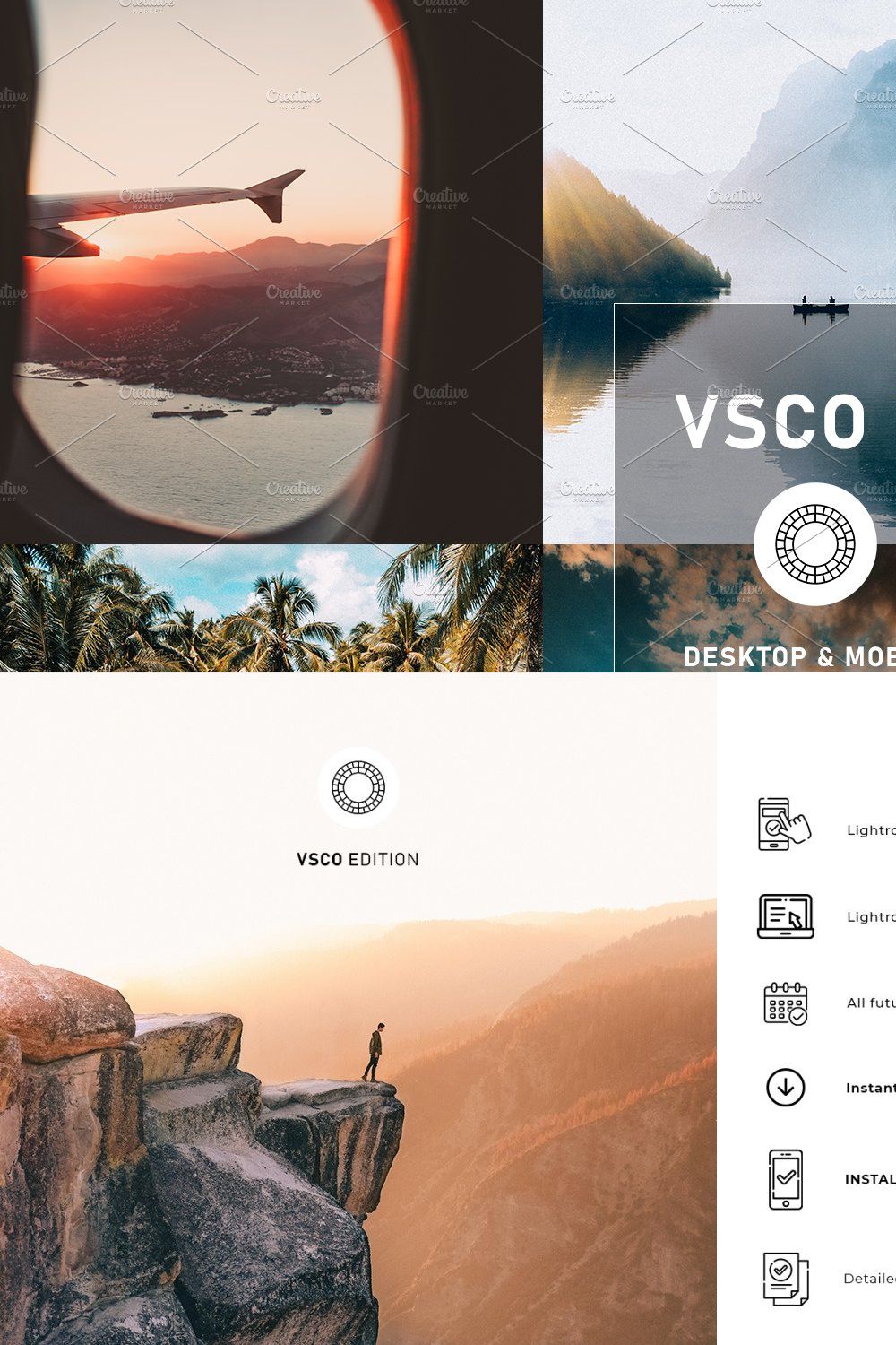 Lightroom Presets VSCO Travel pinterest preview image.