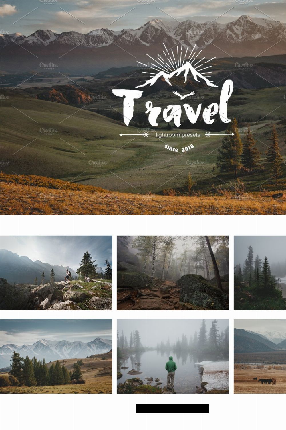 Lightroom TRAVEL presets pinterest preview image.