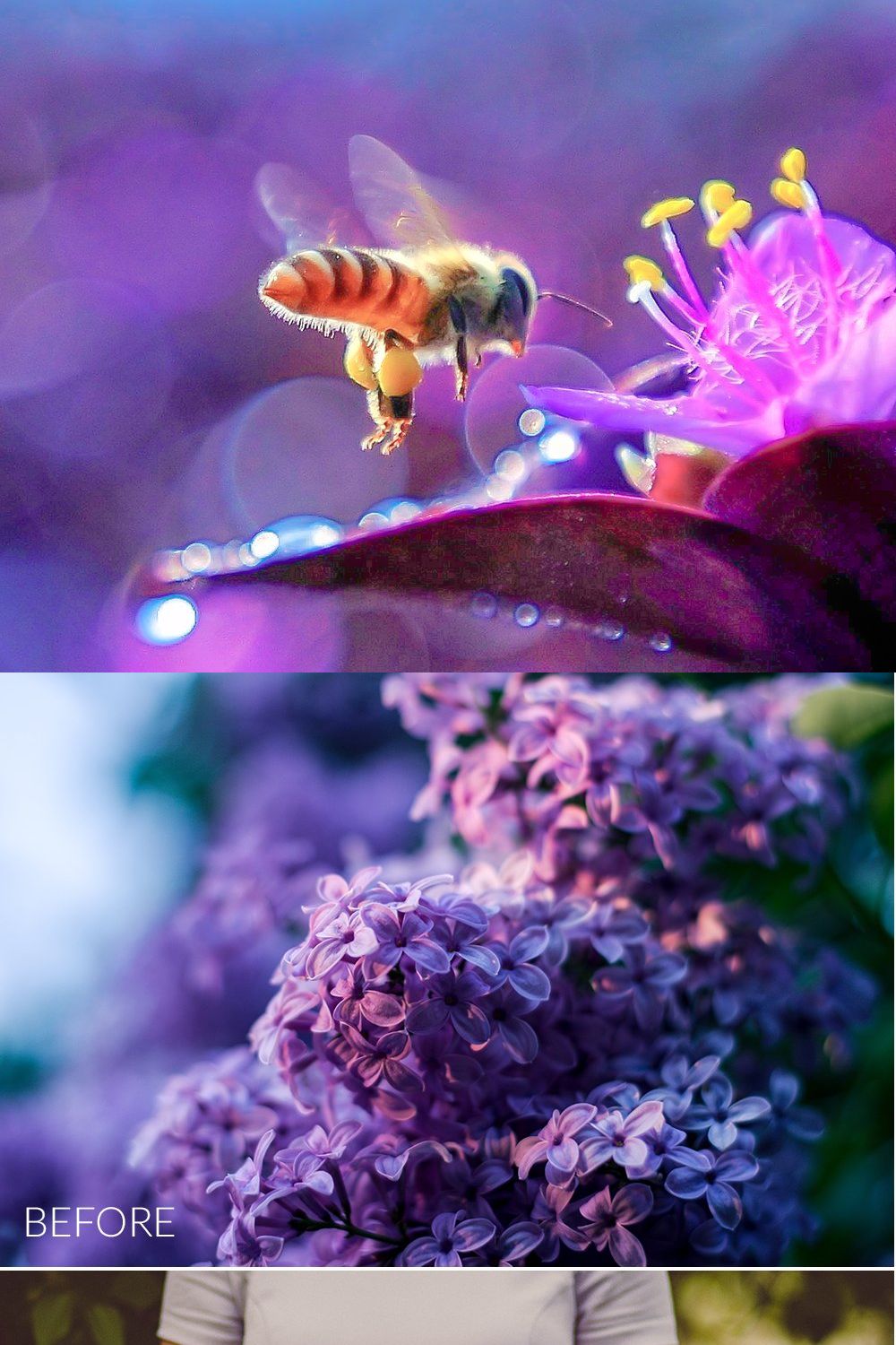 Lilac Lr Presets pinterest preview image.