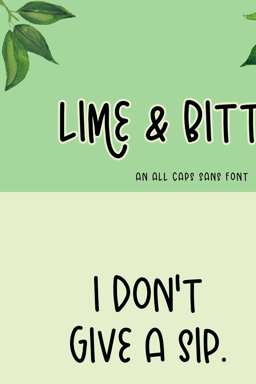 Lime and Bitters Sans pinterest preview image.