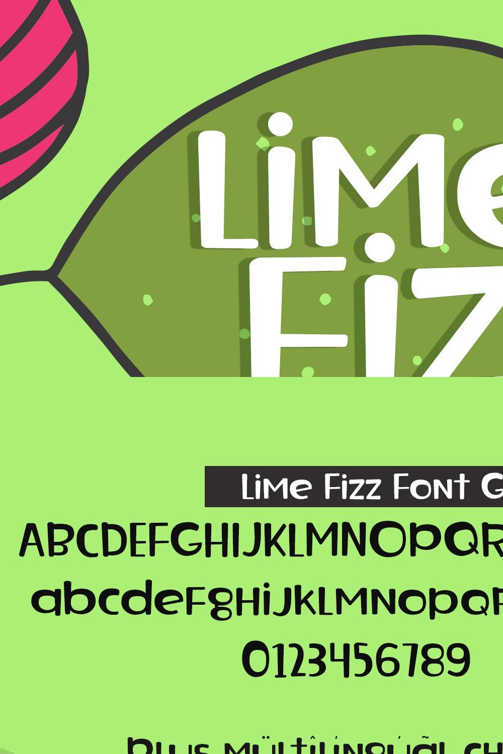 Lime Fizz Sans Serif Font pinterest preview image.