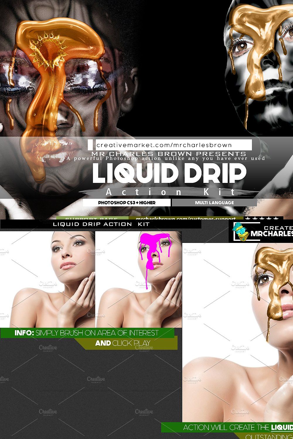 Liquid Drip Action Kit pinterest preview image.