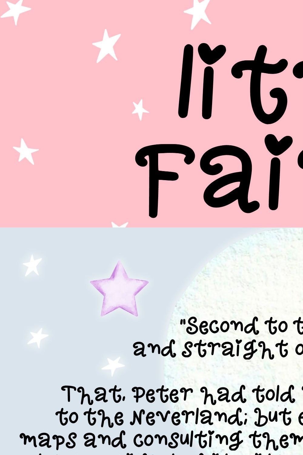 Little Fairy cakes font pinterest preview image.