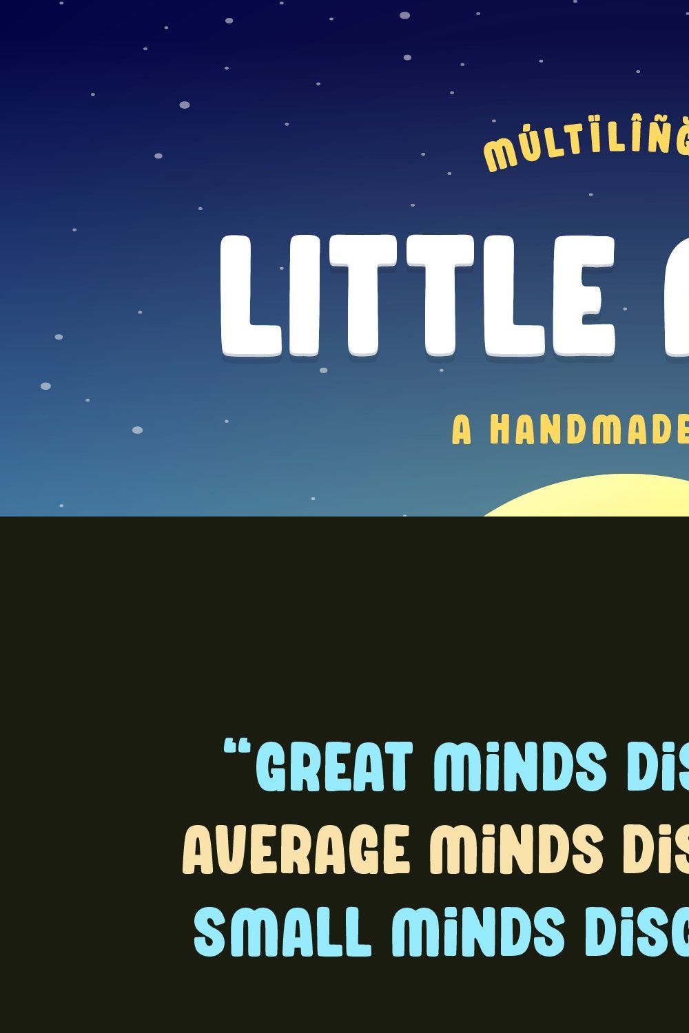 Little Moon - A Handmade Font pinterest preview image.