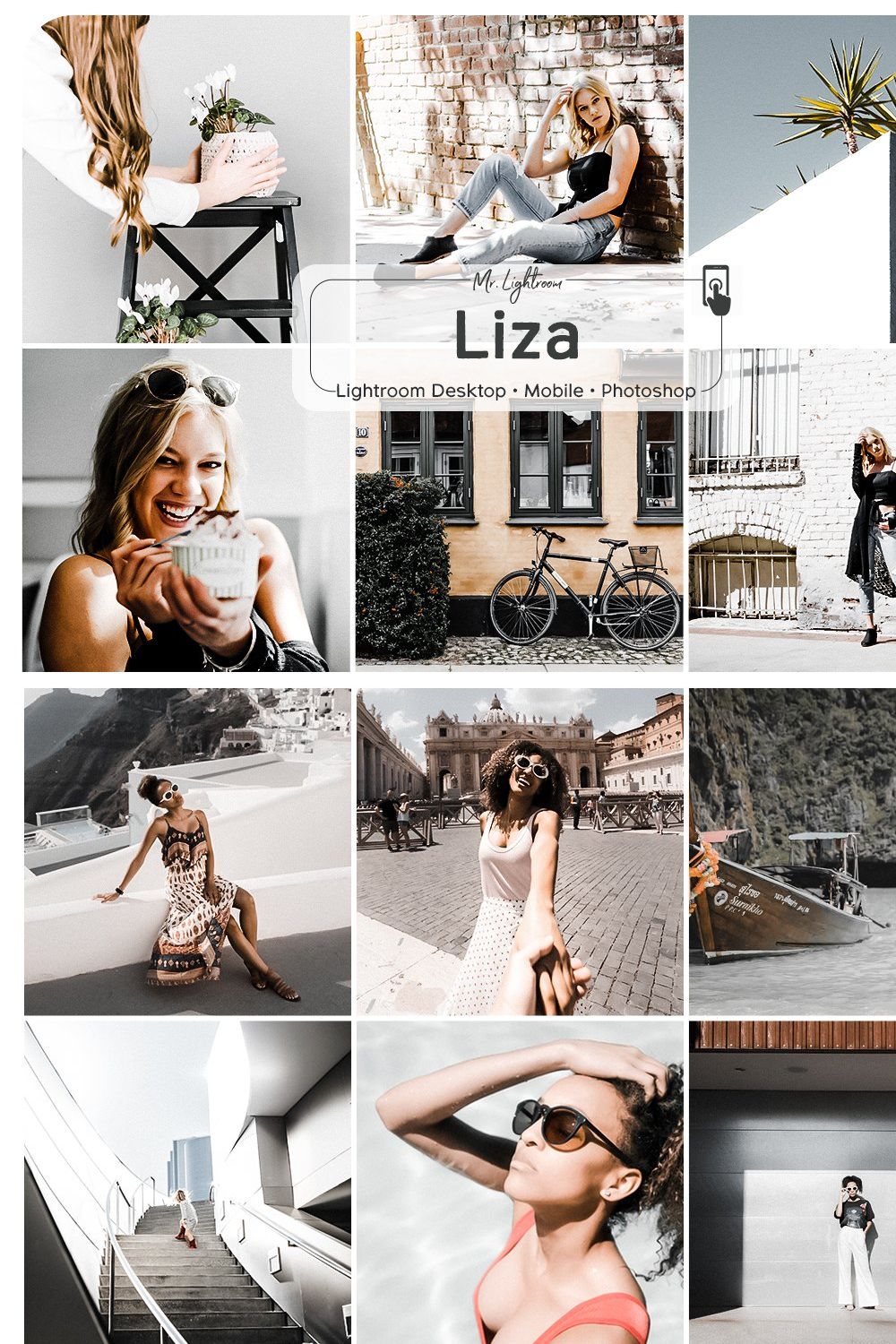 Liza Lightroom Presets pinterest preview image.