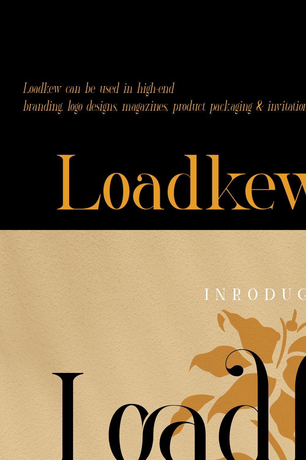 Loadkew Modern Serif Typeface pinterest preview image.