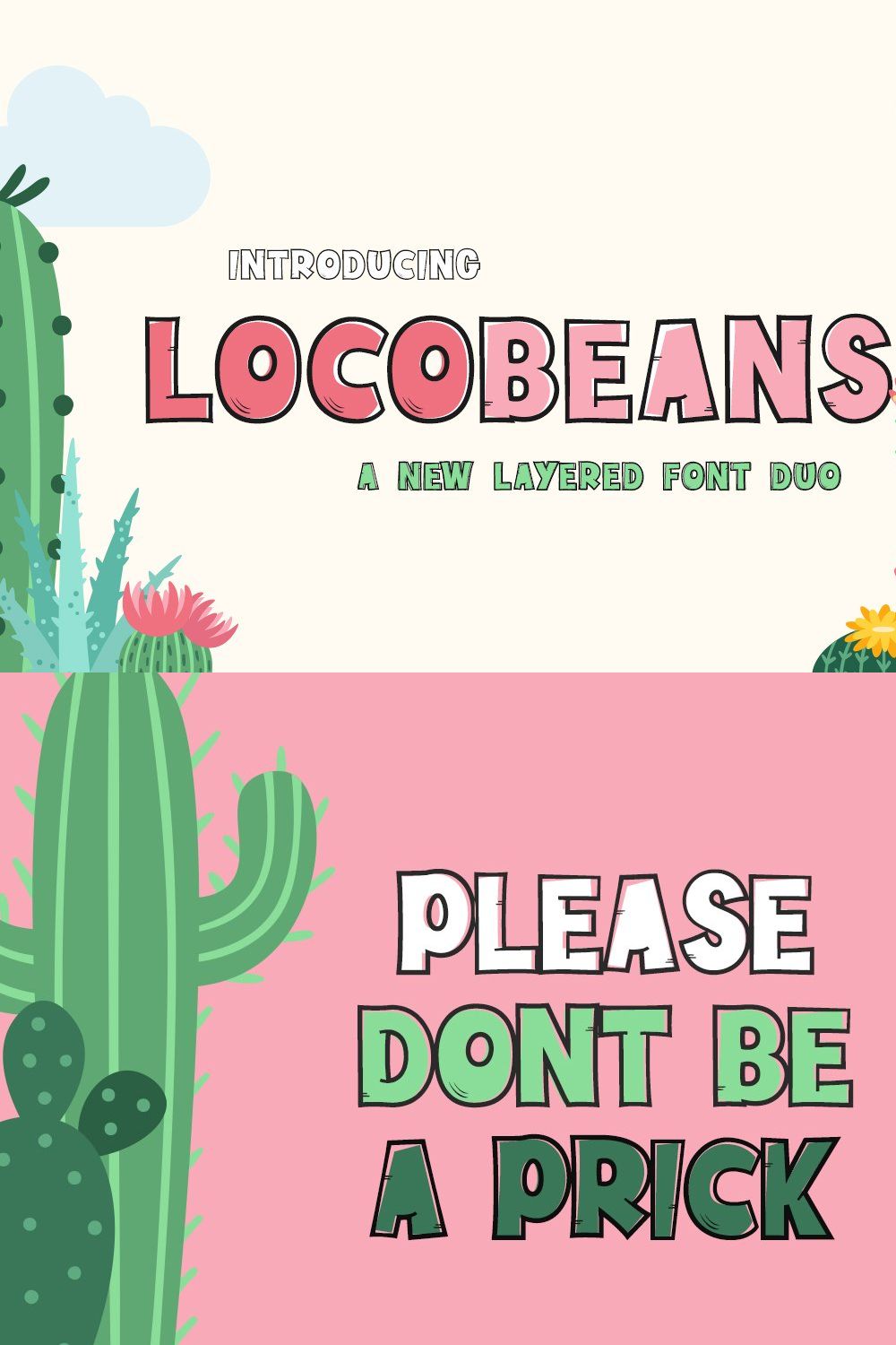 Locobeans Font Duo pinterest preview image.