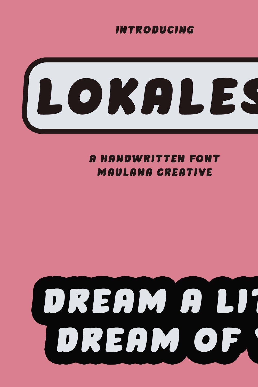 Lokales Handwritten Font pinterest preview image.