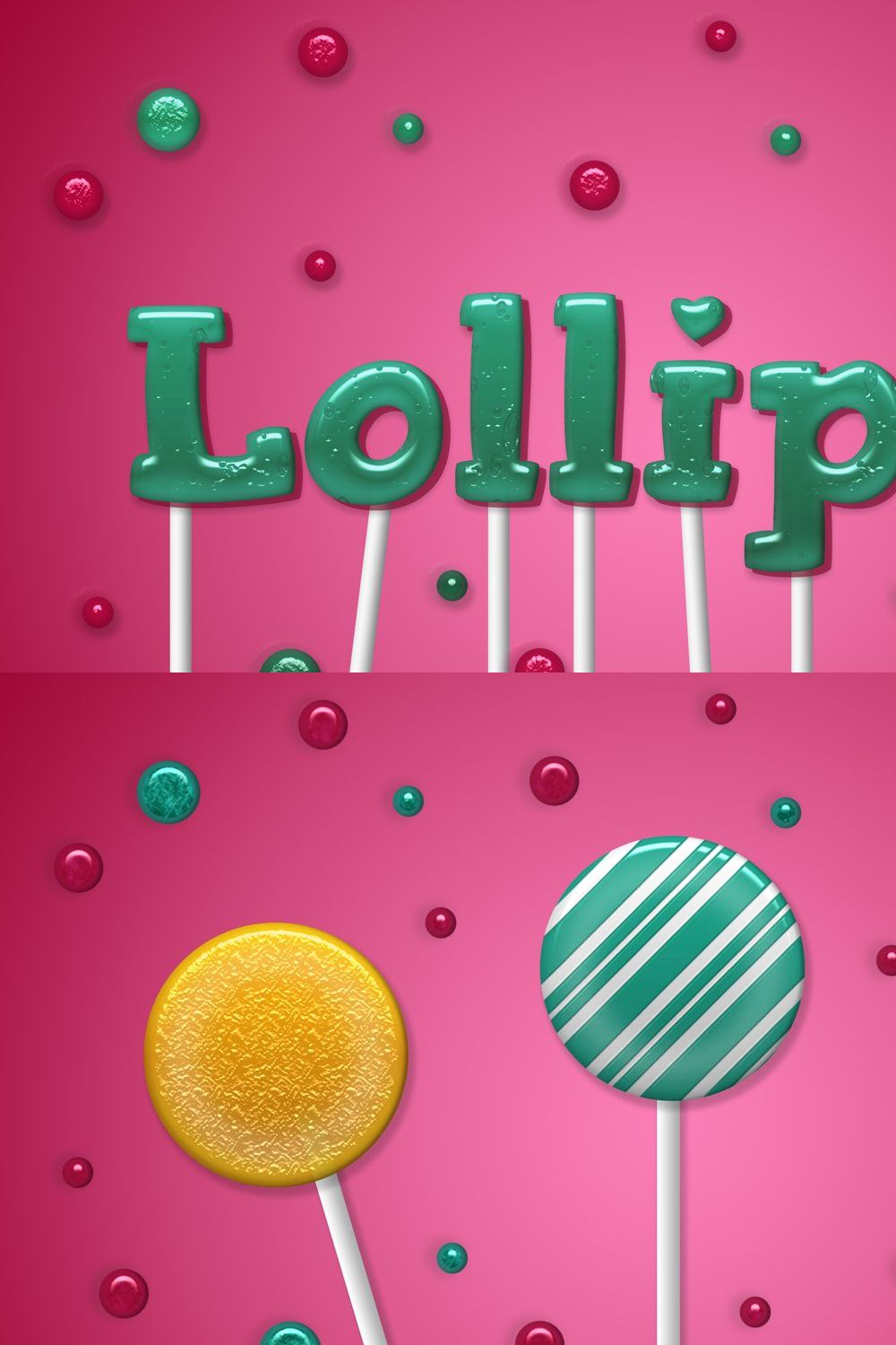 Lollipop | Photoshop Layer Styles pinterest preview image.