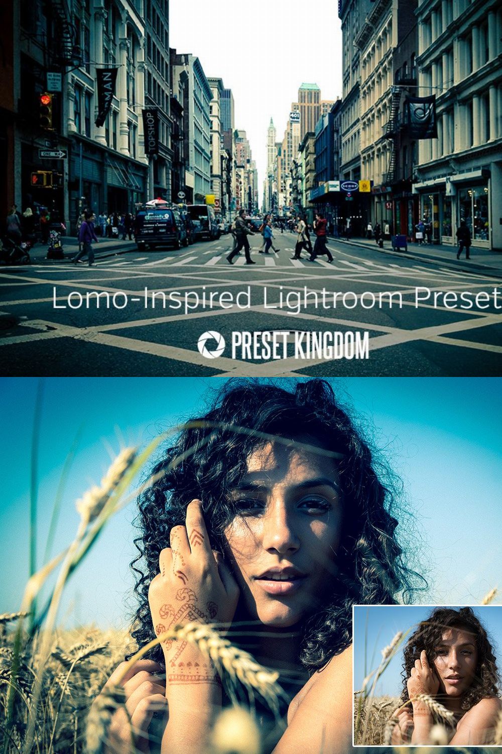 Lomo Lightroom Presets pinterest preview image.