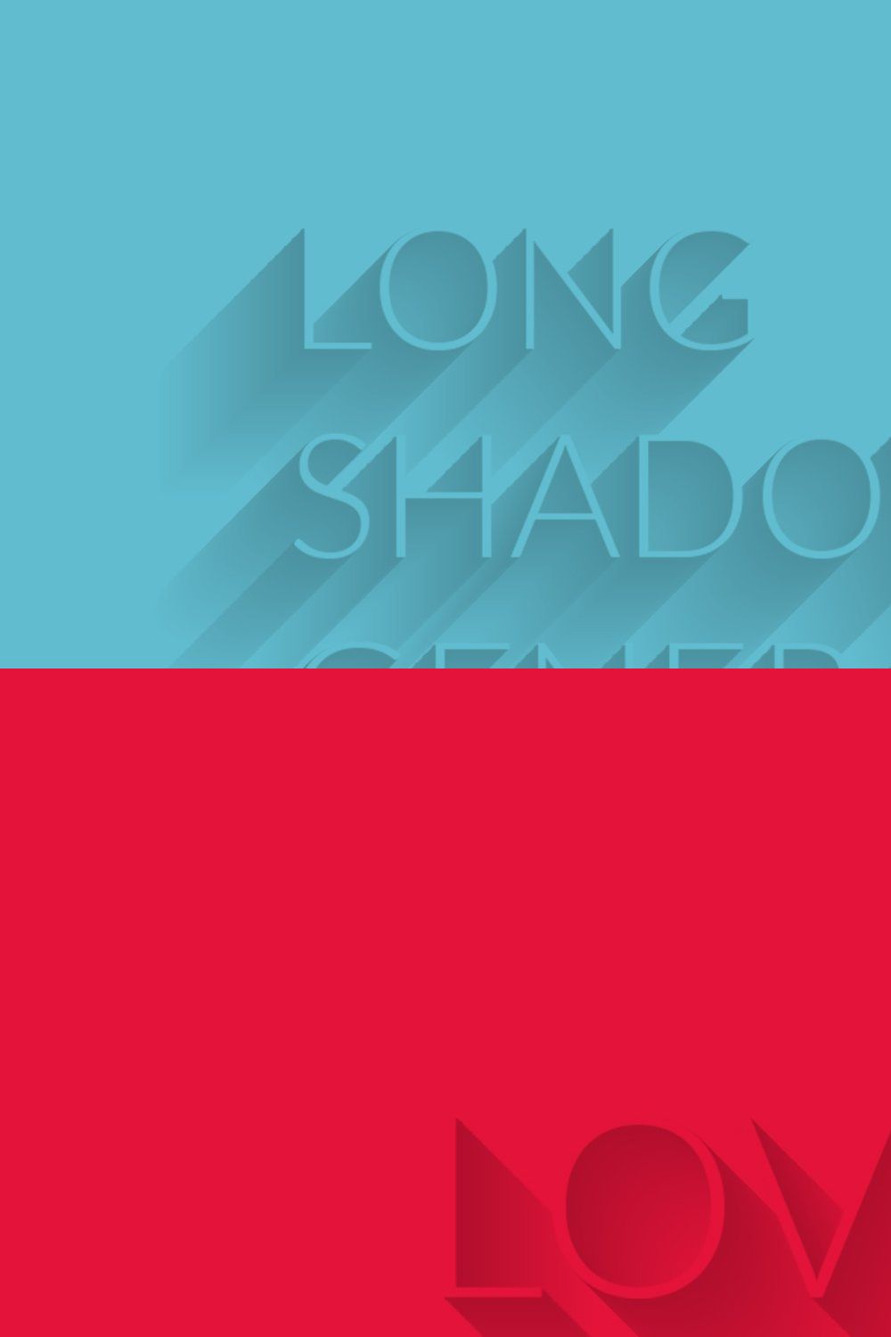 Long Shadow Generator pinterest preview image.