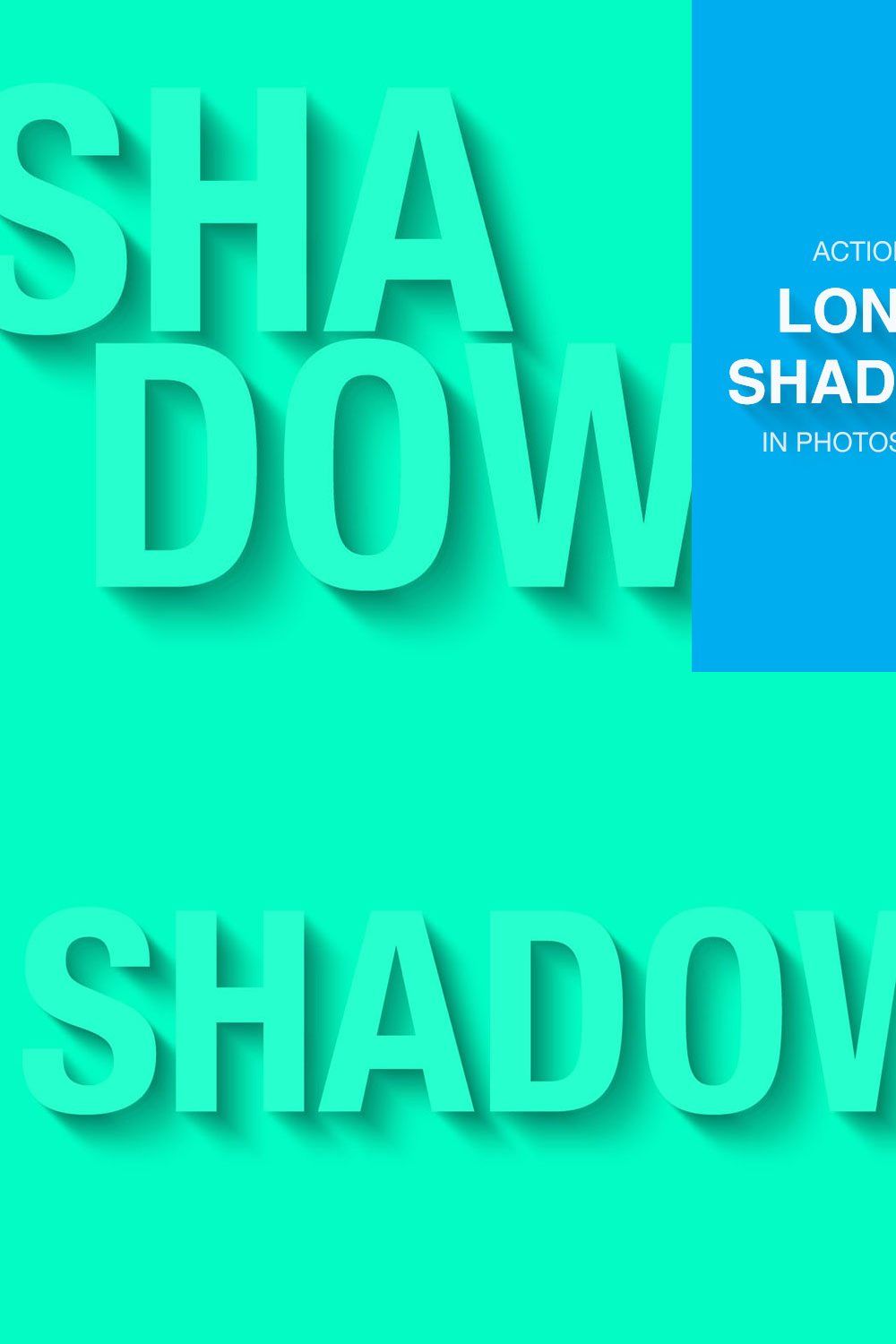 Long SHADOW | Photoshop Action pinterest preview image.
