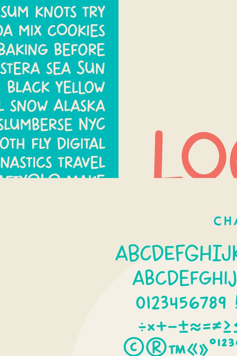 Loopy Lola — A Quirky Uppercase Font pinterest preview image.