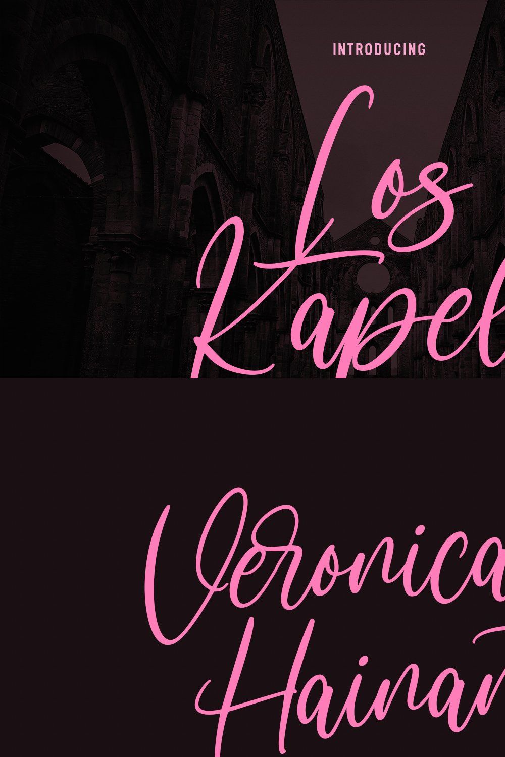 Los Kapel Script Font pinterest preview image.