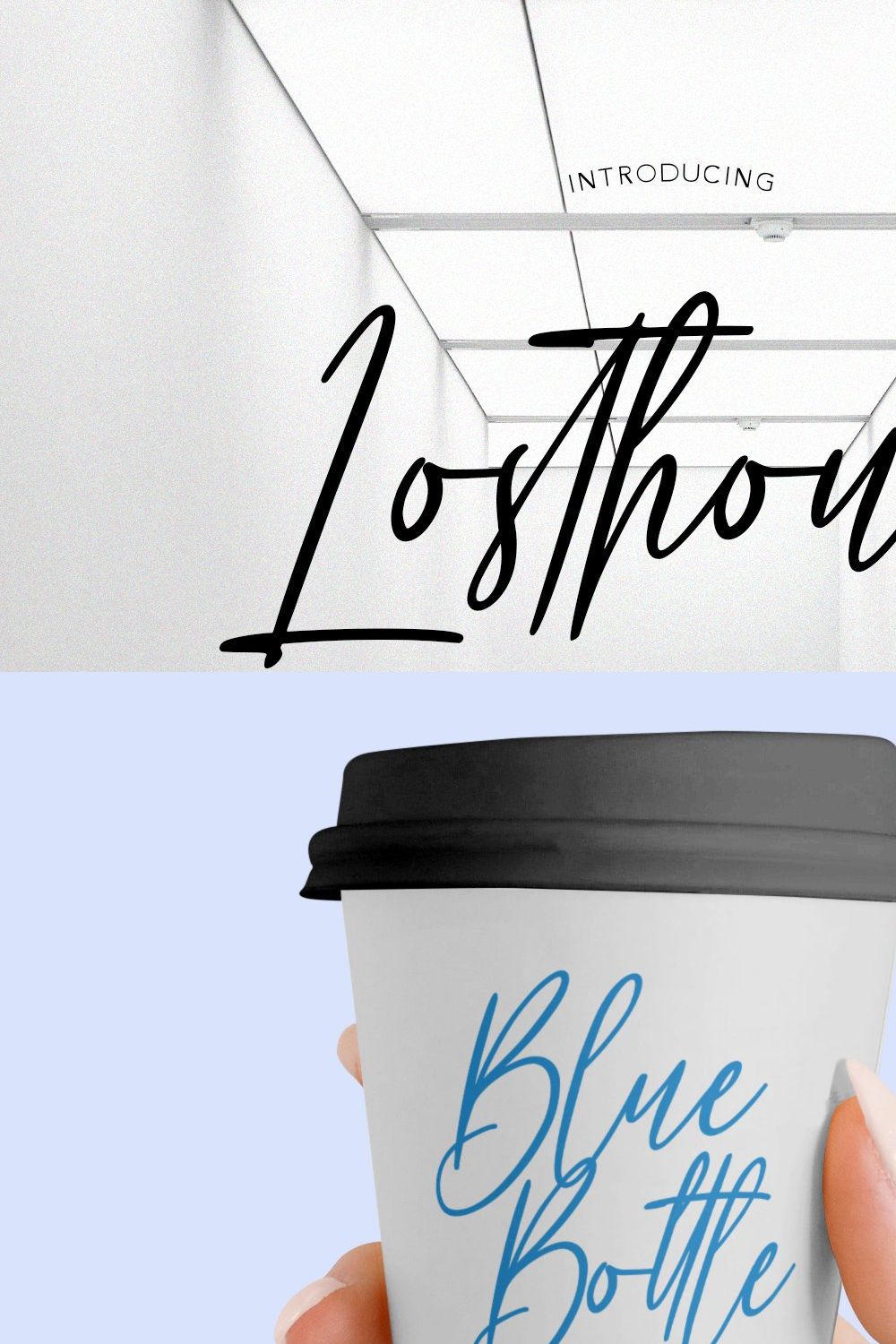 Losthouse Fancy Script Font pinterest preview image.